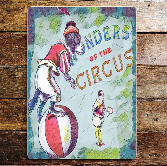 Wonders Of The Circus Clown | Metal Sign Plaque