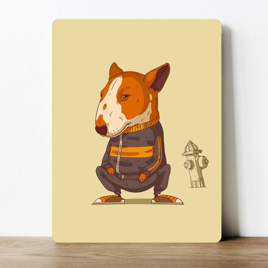 Dog Gym Cartoon | Metal Sign Plaque