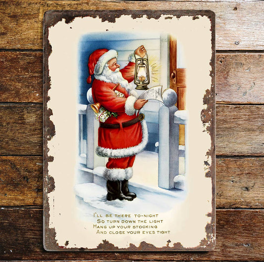 Vintage Santa Poem Christmas | Metal Vintage Wall Sign