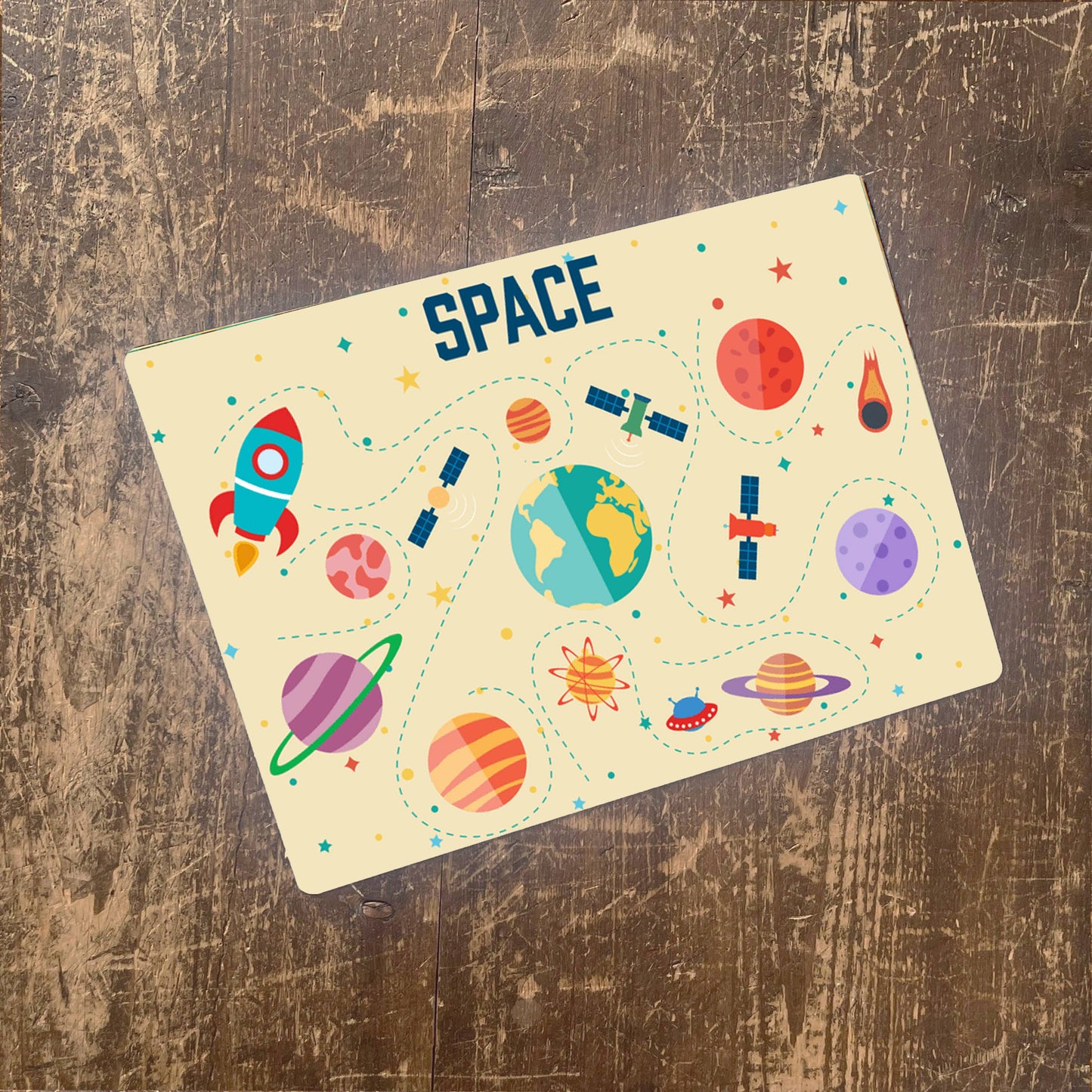 Rocket Space Retro Metal Wall Sign