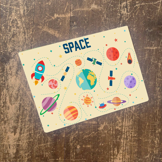 Rocket Space Retro Metal Wall Sign