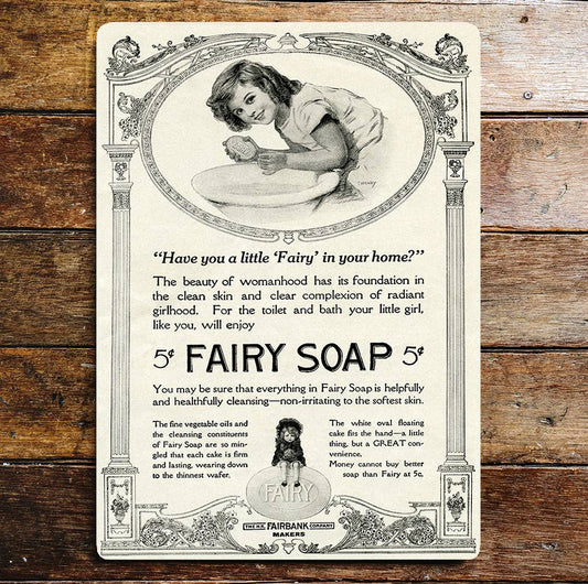 Vintage soap wall art | Metal Sign Plaque