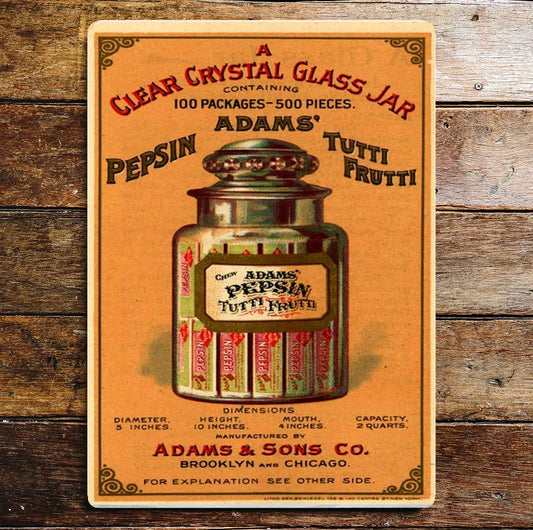 Pepsin Tutti Frutti Metal Advertising Wall Sign