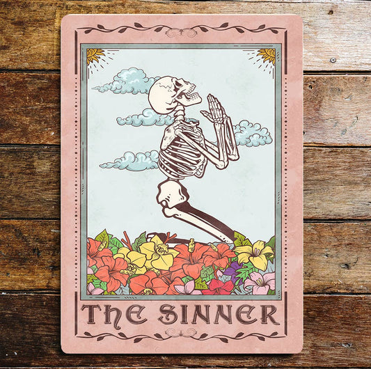 The Sinner Tarot Spiritual Art Metal Sign Plaque