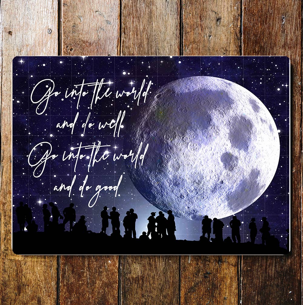Moon shadow art | Metal Sign Plaque