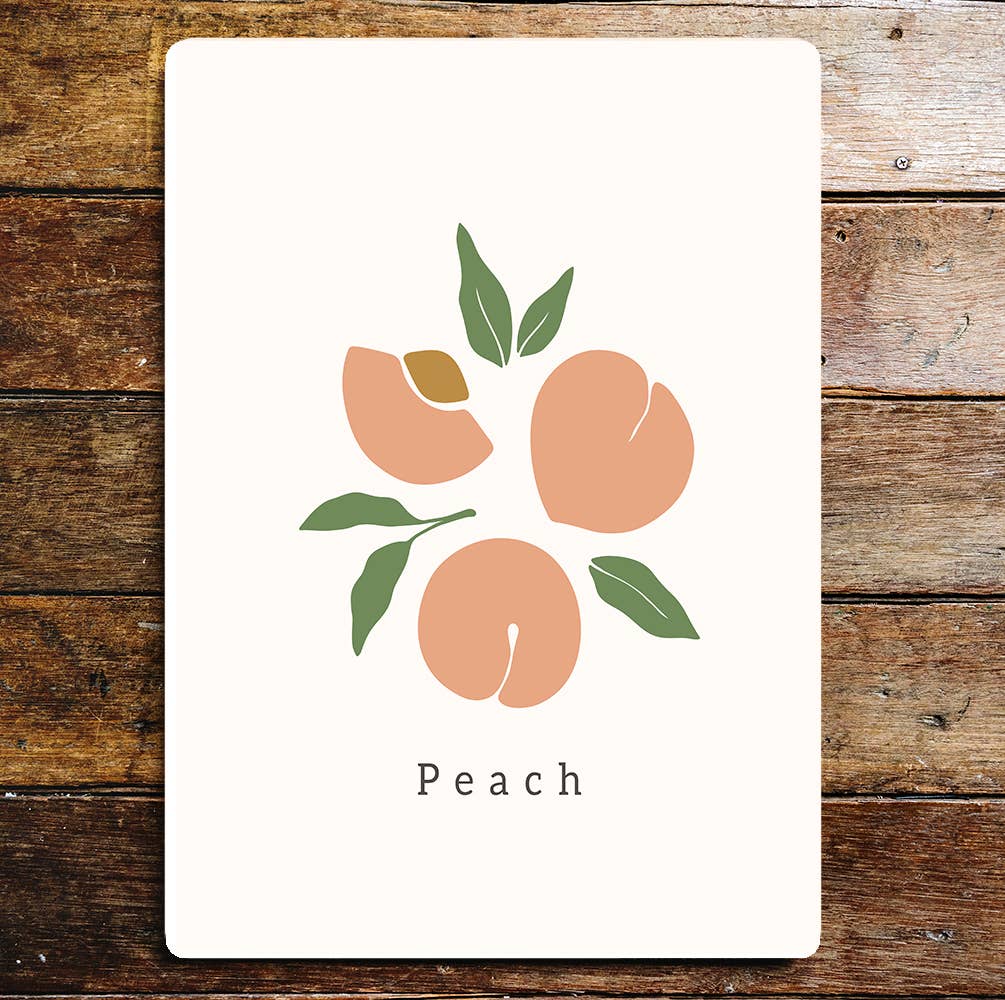 Peach fruit Kitchen Metal Wall Sign