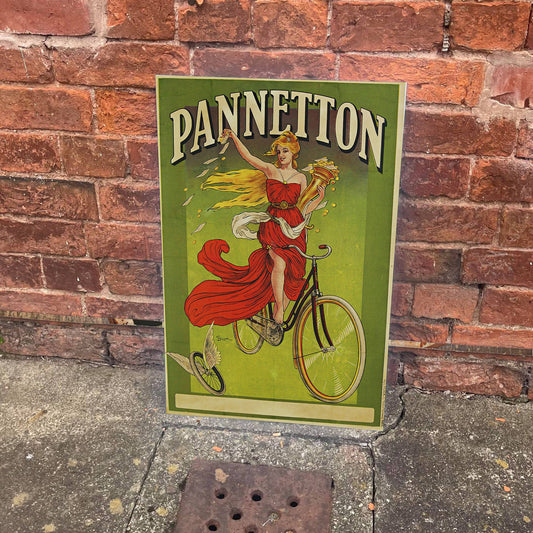 Pannetton Bike Bicycle Advert Metal Advertising Wall Sign