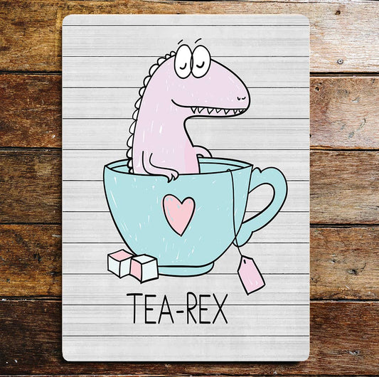 T Rex Dinosaur Metal Wall Sign