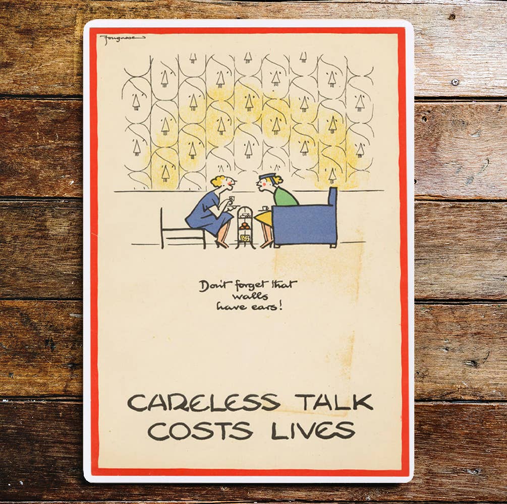 Careless Talk Cost Lives Wall have Ear | Metal War Wall Sign