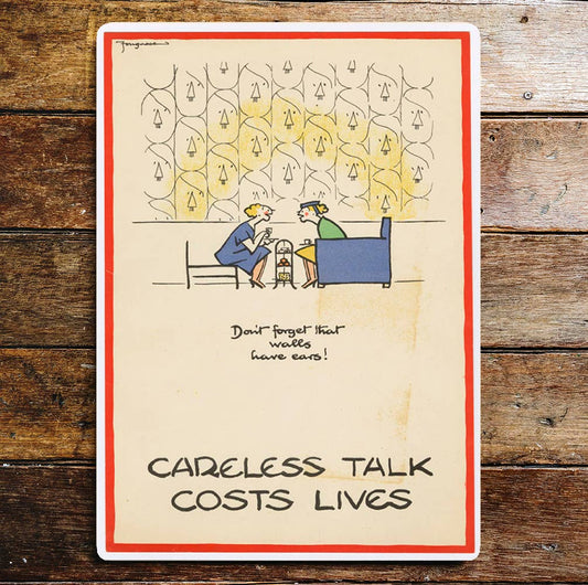 Careless Talk Cost Lives Wall have Ear | Metal War Wall Sign