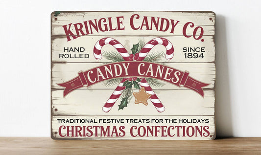 Kringle Candy Co Christmas Xmas | Metal Sign Plaque