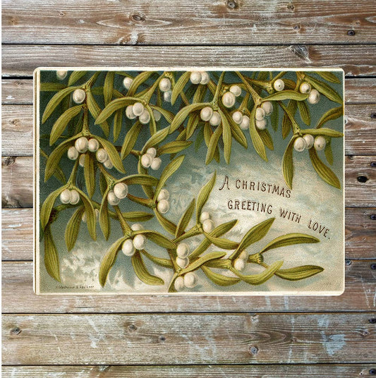 Christmas mistletoe art | Metal Sign Plaque