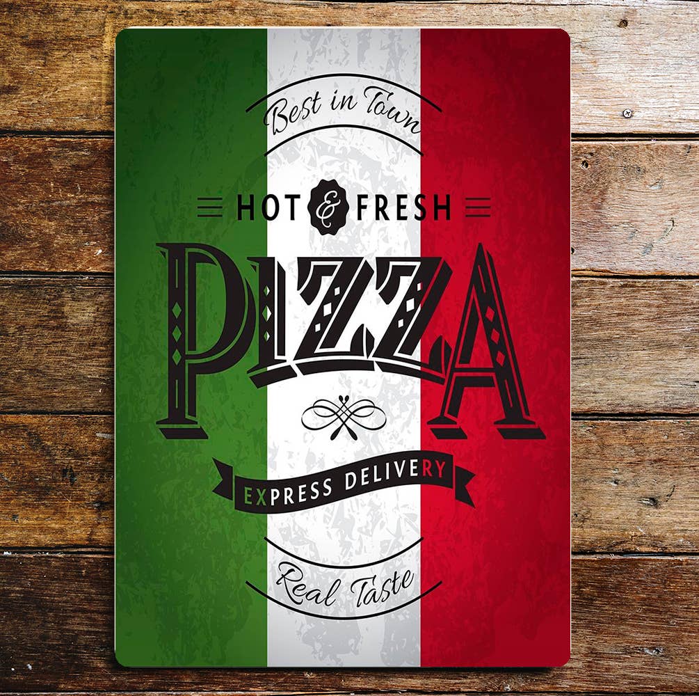 Pizza Italy Metal Wall Sign