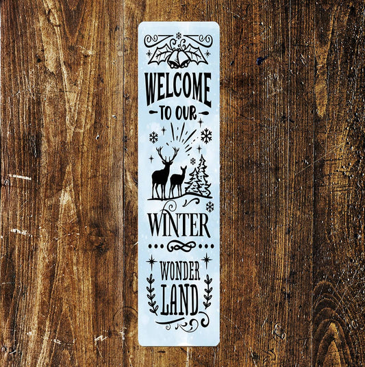 Welcome to Our Winter Wonder Christmas Metal Sign Plaque