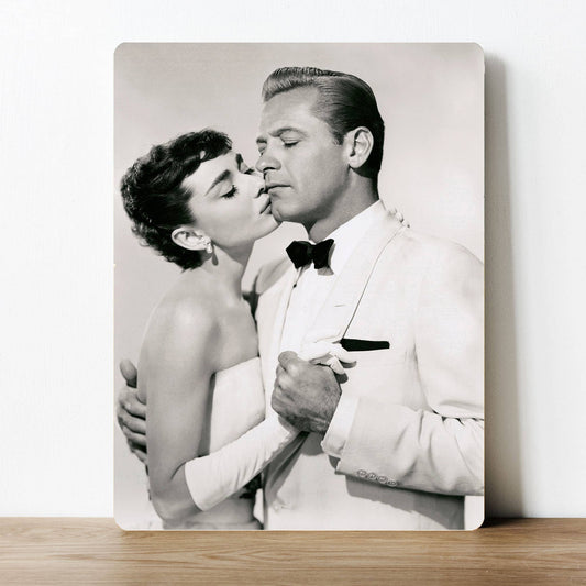 Audrey Hepburn Couple Hollywood | Metal Sign