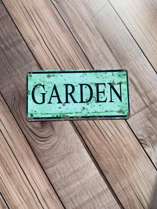 Garden Door Sign - | Metal Art Wall Sign