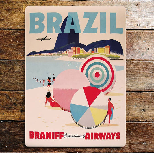 Brazil Braniff International Airways | Metal Wall Sign