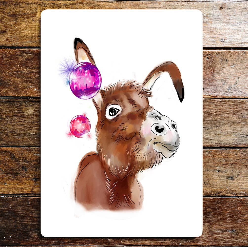Donkey bubbles wall art | Metal Sign Plaque