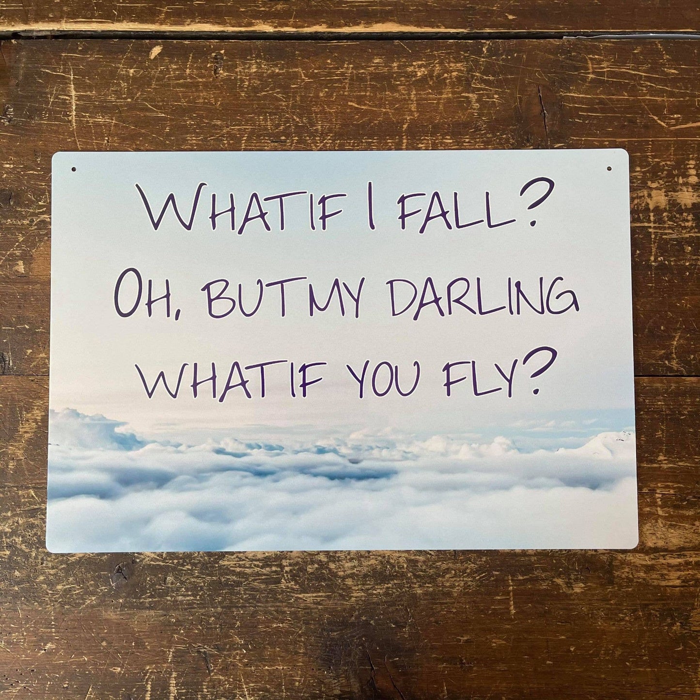 What If I Fall, But what if you Fly | Metal Sign