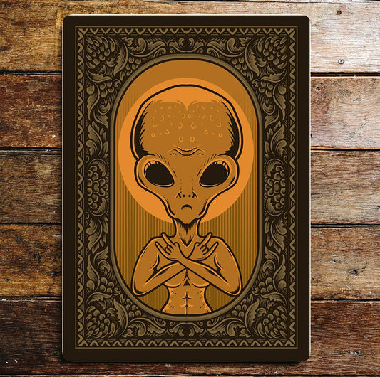 Alien UFO | Metal Vintage Wall Sign