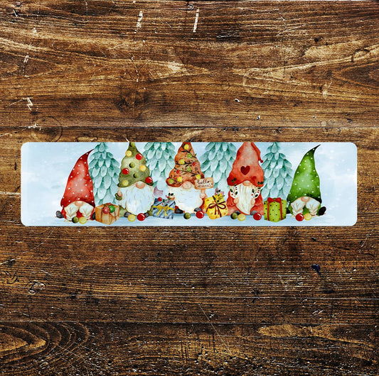 Christmas Gonk Gnome Sign Custom Metal Long Sign Plaque