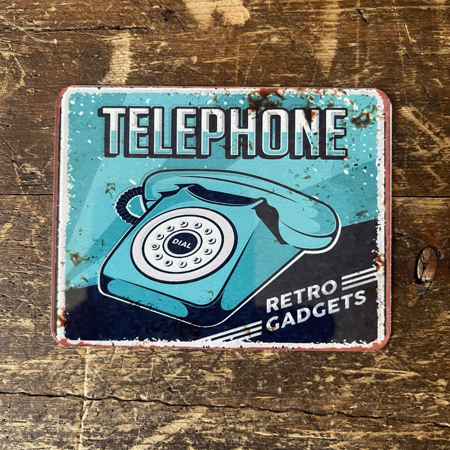 Telephone Retro Metal Humour Wall Sign