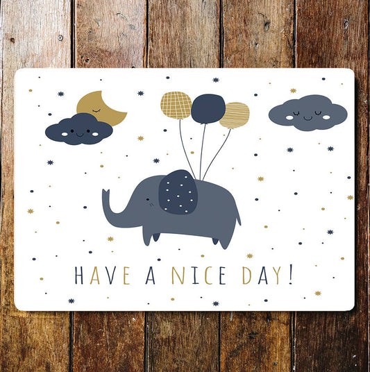 Have a nice day Elephant wall art | Metal Sign Plaque