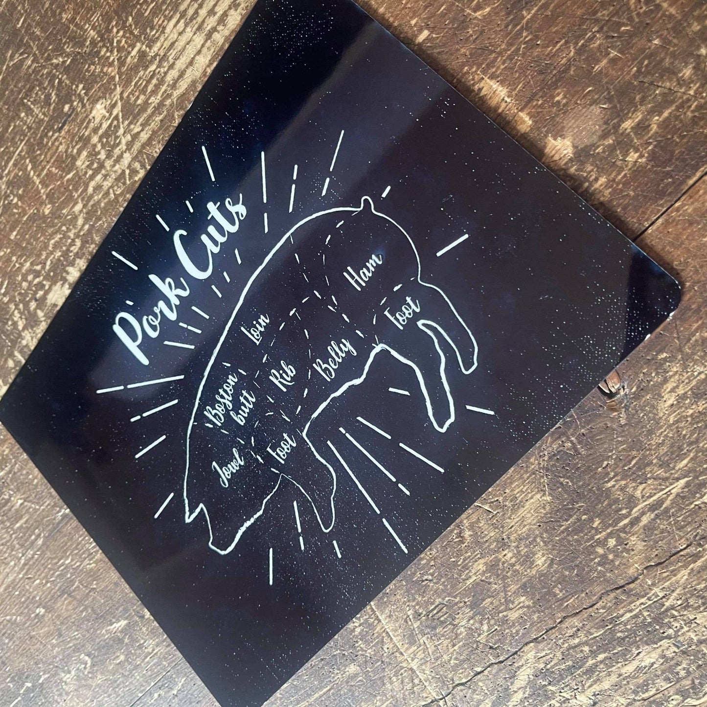 Farmhouse kitchen Butchers Cuts Of Pig Pork | Metal Sign