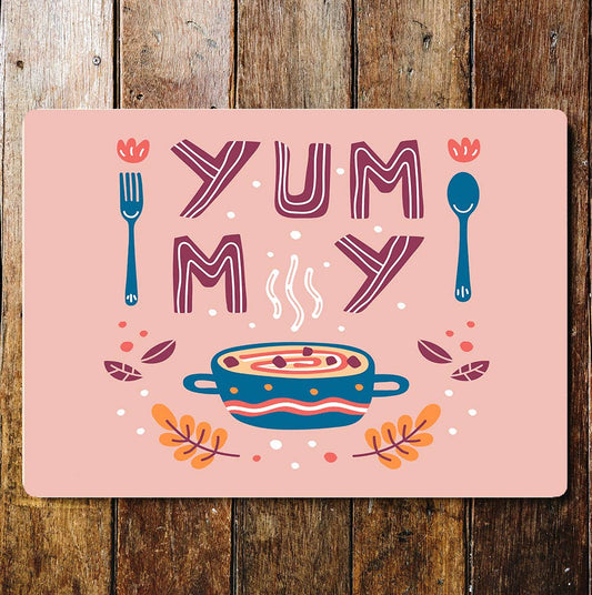 Yummy | Kitchen Wall Art | Metal Sign Plaque