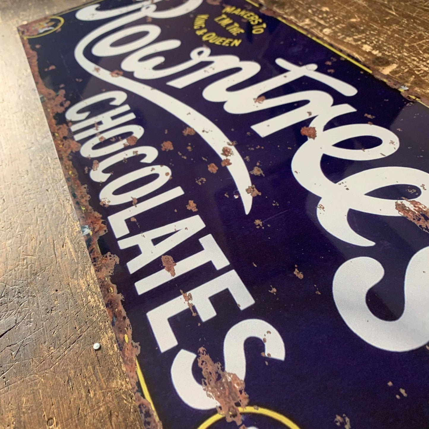 Rowntrees Chocolates Blue - | Metal Advertising Wall Sign