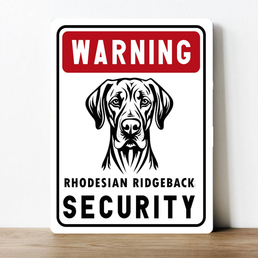 Warning Rhodesian Ridgeback | Metal Sign Plaque