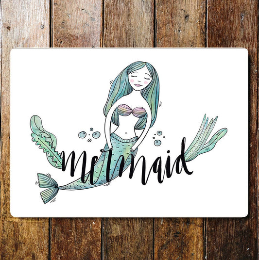 Mermaid happy art | Metal Wall Sign
