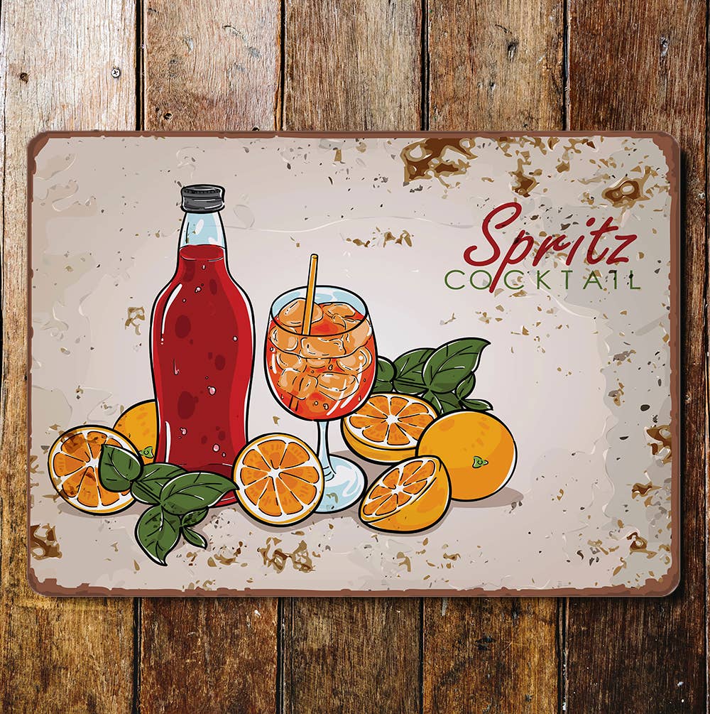 spritz cocktail aperol oranges Metal Wall Sign