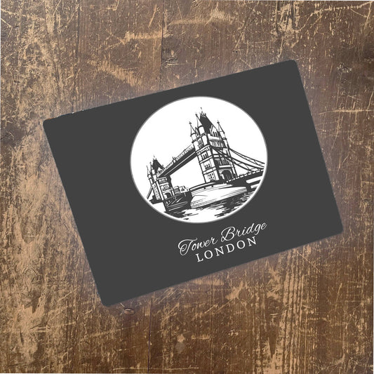 Drawing London Bridge England | Metal Sign