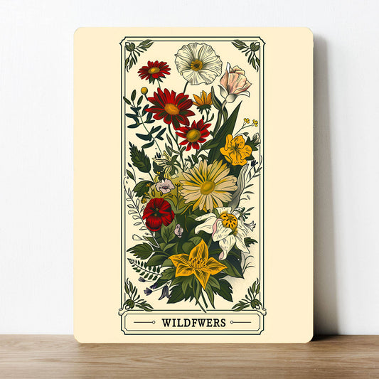 Wildflower Flower Floral Vintage | Metal Sign Plaque