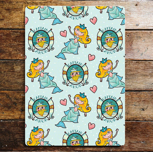 Mermaid Tattoo Pattern Art | Metal Sign Plaque