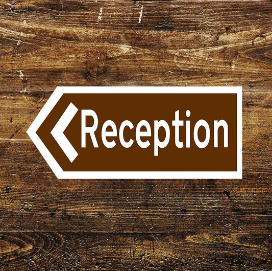 Reception Arrow Art Deco | Metal Sign