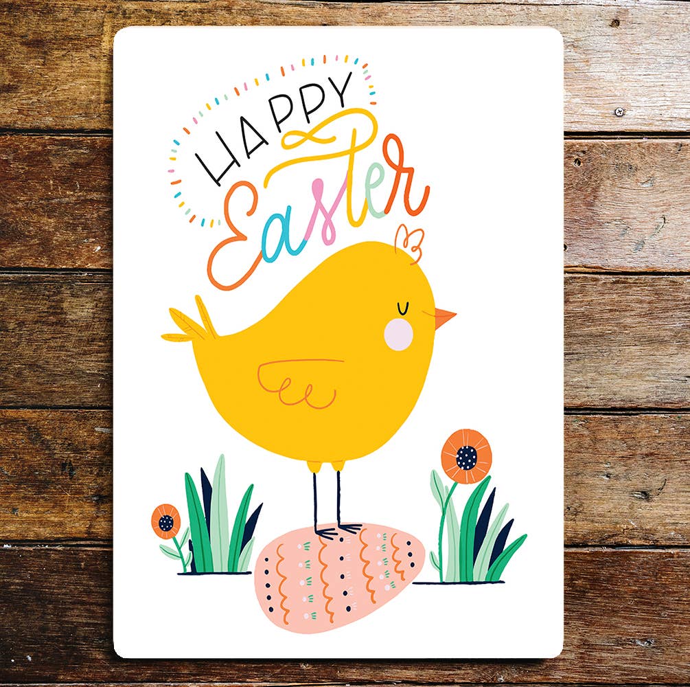 Easter chick and egg wall art | Metal Sign Plaque