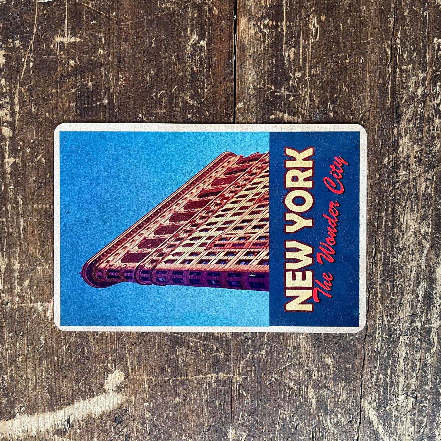 New York The Wonder City | Metal Travel Wall Sign