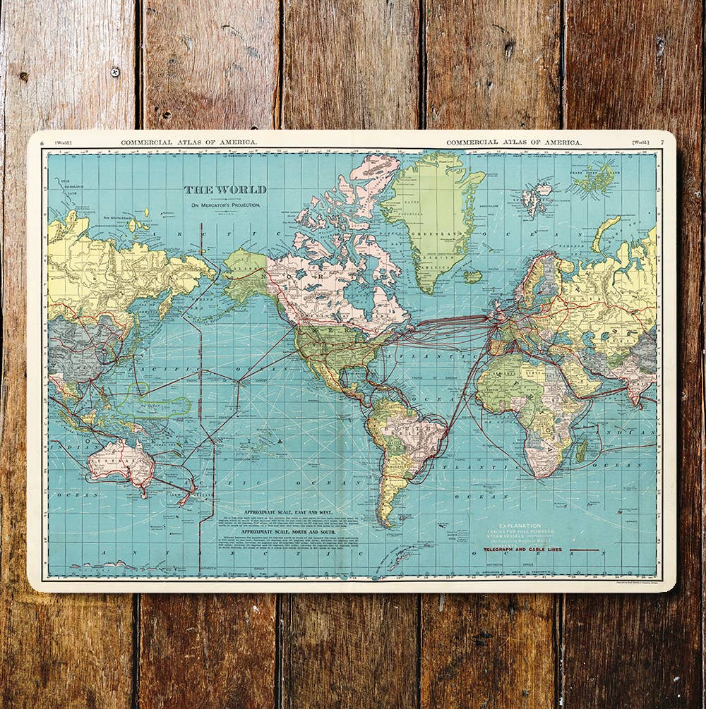 World Map | Metal Sign Plaque
