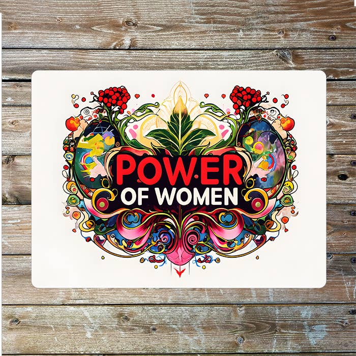 Power Of Women Bright Art Empowerment Metal Sign Plaque