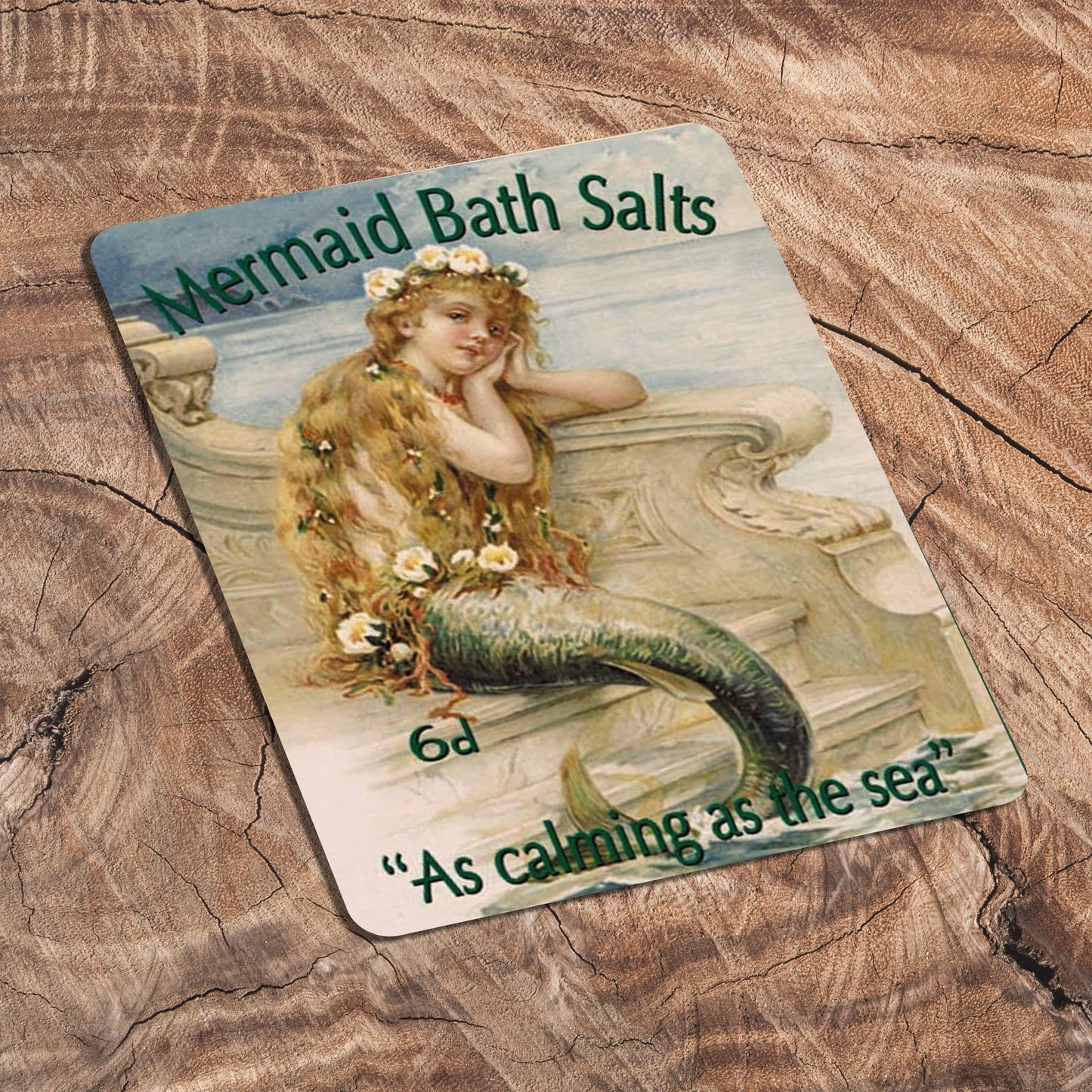 Mermaid Bath Salts As Calming as the sea | Metal Sign