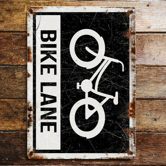 Bike Lane | Metal Wall Sign