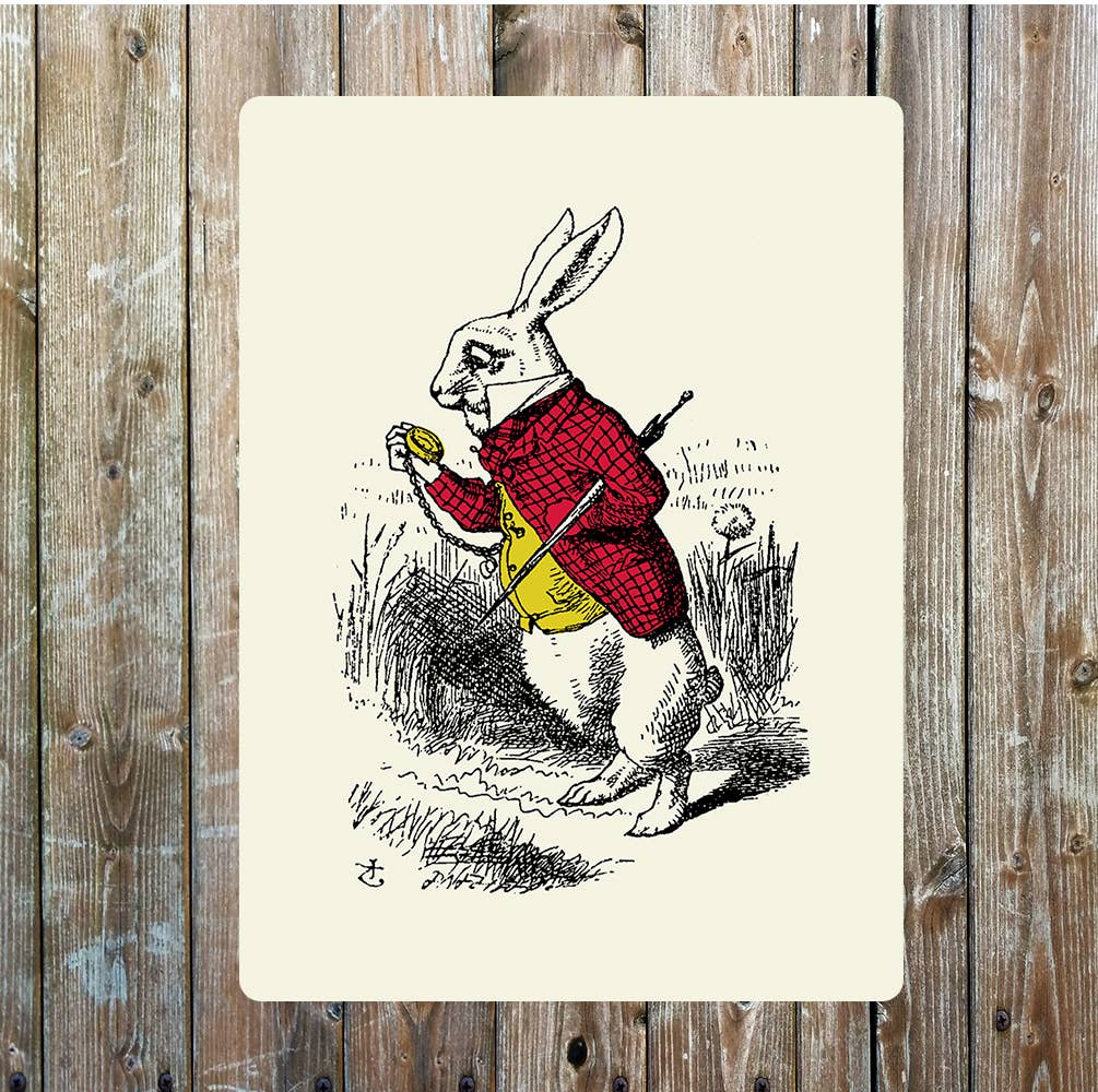Mr Rabbit, Alice in Wonderland | Metal Sign Plaque