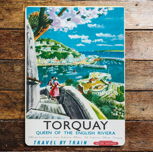 Torquay Queen English Riviera Britsish Railways Metal Sign