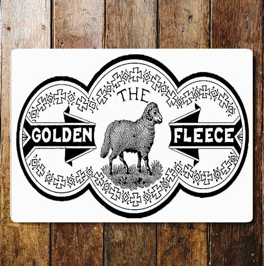 The Golden Fleece Sheep Metal Sign Plaque