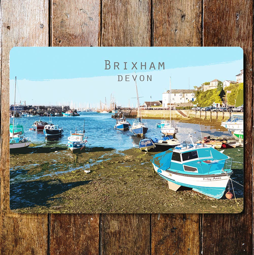 Brixham Devon Travel | Metal Wall Sign Plaque