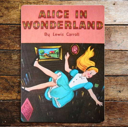 Alice in Wonderland Falling | Metal Sign Plaque