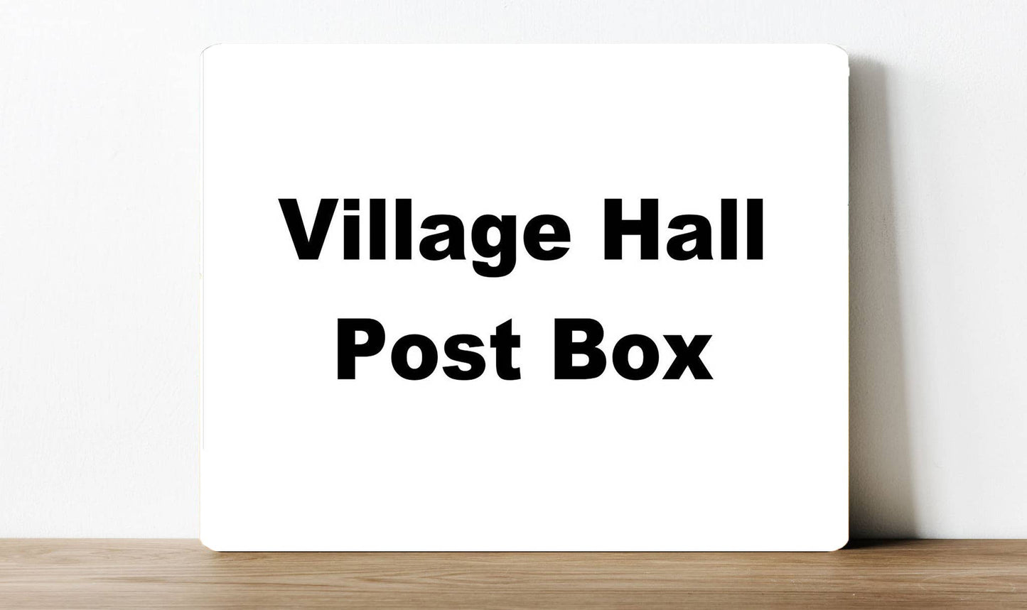 Village Hall Post Box signage | Metal Sign Plaque