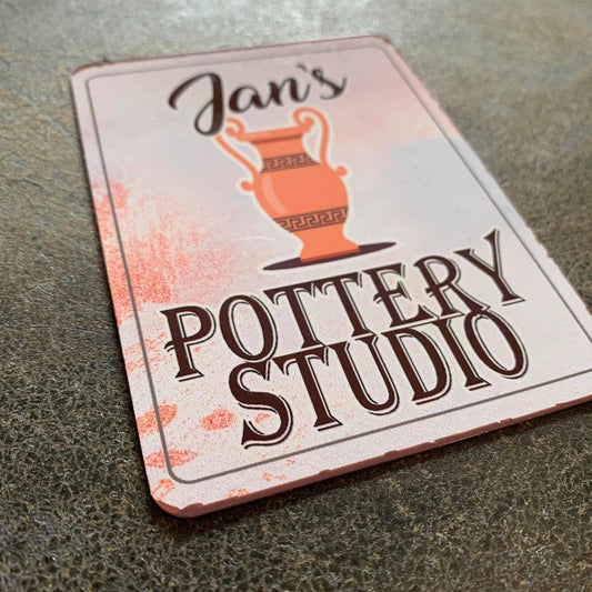 Personalised Pottery Studio Metal Wall Sign